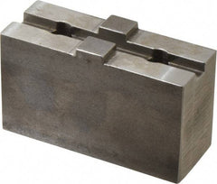 Atlas Workholding - Tongue & Groove Attachment, Square Soft Lathe Chuck Jaw - Steel, 1-3/4" Btw Mount Hole Ctrs, 3-5/16" Long x 1-1/4" Wide x 1.87" High, 0.31" Groove - Top Tool & Supply