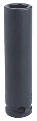 Proto - 3/8" Drive 21mm Deep Impact Socket - 6 Points, 2-47/64" OAL - Top Tool & Supply