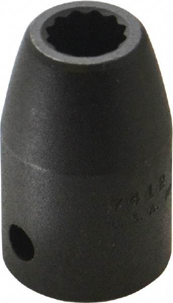 Proto - 1/2" Drive 3/8" Standard Impact Socket - 12 Points, 1-1/2" OAL - Top Tool & Supply