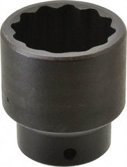 Proto - 1/2" Drive 1-1/2" Standard Impact Socket - 12 Points, 2-15/64" OAL - Top Tool & Supply