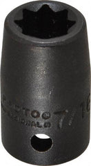 Proto - 1/2" Drive 7/16" Standard Impact Socket - 8 Points, 1-1/2" OAL - Top Tool & Supply