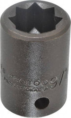 Proto - 1/2" Drive 9/16" Standard Impact Socket - 8 Points, 1-1/2" OAL - Top Tool & Supply