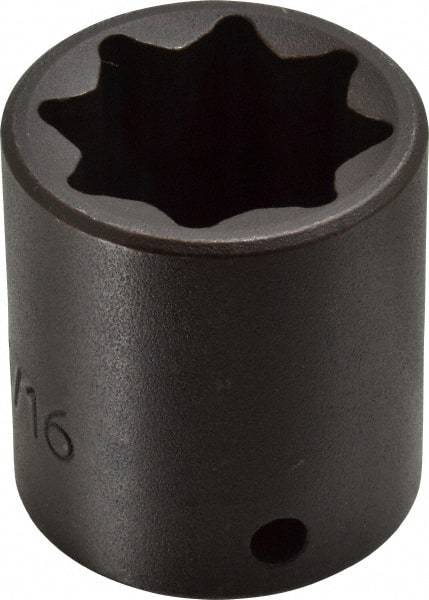 Proto - 1/2" Drive 15/16" Standard Impact Socket - 8 Points, 1-3/4" OAL - Top Tool & Supply