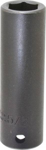 Proto - 1/2" Drive 5/8" Deep Impact Socket - 6 Points, 3-1/4" OAL - Top Tool & Supply