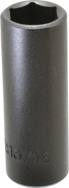 Proto - 1/2" Drive 13/16" Deep Impact Socket - 6 Points, 3-1/4" OAL - Top Tool & Supply