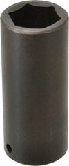 Proto - 1/2" Drive 1" Deep Impact Socket - 6 Points, 3-1/2" OAL - Top Tool & Supply