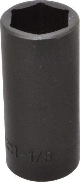 Proto - 1/2" Drive 1-1/8" Deep Impact Socket - 6 Points, 3-1/2" OAL - Top Tool & Supply