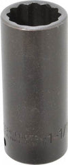 Proto - 1/2" Drive 1-1/16" Deep Impact Socket - 12 Points, 3-1/2" OAL - Top Tool & Supply