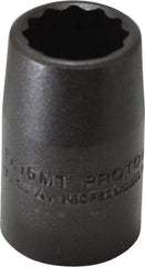 Proto - 1/2" Drive 15mm Standard Impact Socket - 12 Points, 1-1/2" OAL - Top Tool & Supply