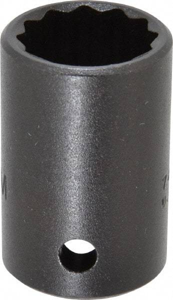 Proto - 1/2" Drive 18mm Standard Impact Socket - 12 Points, 1-1/2" OAL - Top Tool & Supply