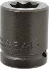 Proto - 3/4" Drive 3/4" Standard Impact Socket - 8 Points, 1-15/16" OAL - Top Tool & Supply