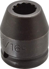 Proto - 3/4" Drive 11/16" Standard Impact Socket - 12 Points, 1-15/16" OAL - Top Tool & Supply