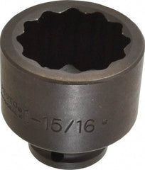 Proto - 3/4" Drive 1-15/16" Standard Impact Socket - 12 Points, 2-13/16" OAL - Top Tool & Supply