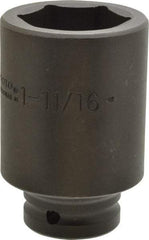 Proto - 3/4" Drive 1-11/16" Deep Impact Socket - 6 Points, 3-7/8" OAL - Top Tool & Supply