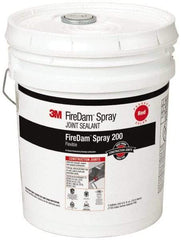 3M - 5 Gal Pail Red Elastomer Joint Sealant - 110°F Max Operating Temp, 24 hr Full Cure Time, Series Spray 200 - Top Tool & Supply