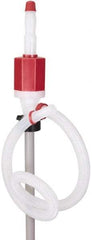 PRO-LUBE - 7 GPM, Polyethylene Hand Operated Siphon Pump - 45-1/2" OAL, For 55 Gal Drums, Antifreeze, Detergents, Water Based Fluids, Mild Acids, Soaps, Waxes & etc - Top Tool & Supply