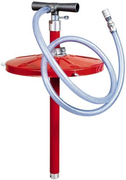 PRO-LUBE - Aluminium, NBR, PVC & Steel Hand Operated Drum Pump - 8 oz per Stroke, For 5 to 6-1/2 Gal Drums, For Tire Sealant - Top Tool & Supply