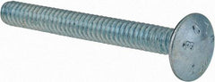 Value Collection - #10-24 UNC 1-3/4" Length Under Head, Standard Square Neck, Carriage Bolt - Grade 2 Steel, Zinc-Plated Finish - Top Tool & Supply