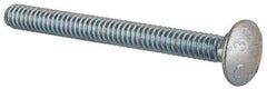 Value Collection - #10-24 UNC 2" Length Under Head, Standard Square Neck, Carriage Bolt - Grade 2 Steel, Zinc-Plated Finish - Top Tool & Supply