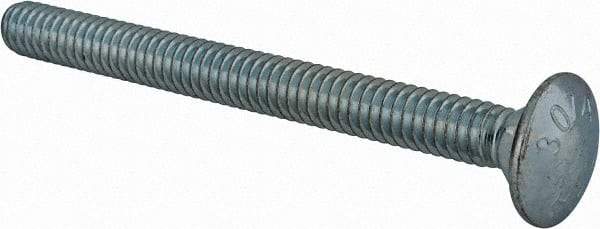 Value Collection - 1/4-20 UNC 2-3/4" Length Under Head, Standard Square Neck, Carriage Bolt - Grade 2 Steel, Zinc-Plated Finish - Top Tool & Supply