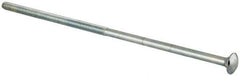 Value Collection - 3/8-16 UNC 12" Length Under Head, Standard Square Neck, Carriage Bolt - Grade 2 Steel, Zinc-Plated Finish - Top Tool & Supply