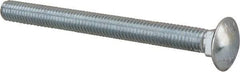 Value Collection - 7/16-14 UNC 5" Length Under Head, Standard Square Neck, Carriage Bolt - Grade 2 Steel, Zinc-Plated Finish - Top Tool & Supply