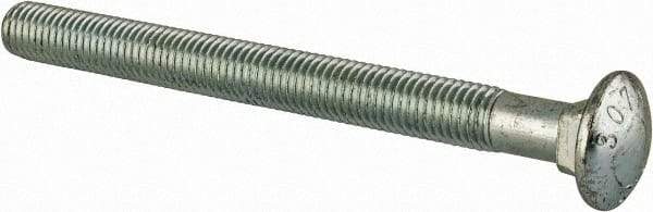 Value Collection - 5/8-11 UNC 7" Length Under Head, Standard Square Neck, Carriage Bolt - Grade 2 Steel, Zinc-Plated Finish - Top Tool & Supply