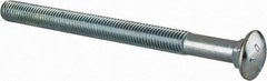 Value Collection - 5/8-11 UNC 8" Length Under Head, Standard Square Neck, Carriage Bolt - Grade 2 Steel, Zinc-Plated Finish - Top Tool & Supply