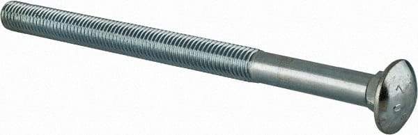 Value Collection - 5/8-11 UNC 9" Length Under Head, Standard Square Neck, Carriage Bolt - Grade 2 Steel, Zinc-Plated Finish - Top Tool & Supply