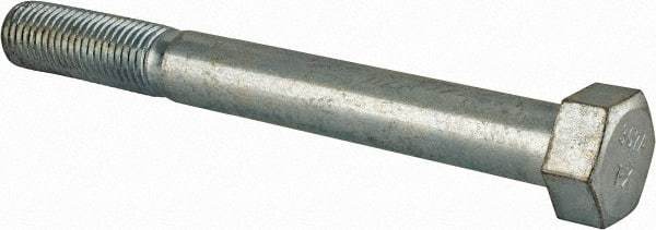 Value Collection - 1-8 Thread, 9" Length Under Head, Steel Hex Head Bolt - Zinc Plated, 1-1/2" Hex, UNC Thread, ASTM A307, Grade 2 - Top Tool & Supply