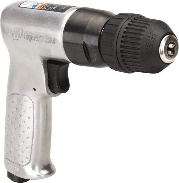 Ingersoll-Rand - 3/8" Keyless Chuck - Pistol Grip Handle, 2,000 RPM, 4 CFM, 0.5 hp, 90 psi - Top Tool & Supply