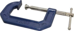 Irwin - Regular-Duty 3" Max Opening, 2-1/4" Throat Depth, Cast Iron Standard C-Clamp - 750 Lb Capacity, 0" Min Opening, Standard Throat Depth - Top Tool & Supply