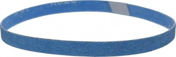 Norton - 1/2" Wide x 18" OAL, 60 Grit, Zirconia Alumina Abrasive Belt - Zirconia Alumina, Medium, Coated, X Weighted Cloth Backing, Series R823 - Top Tool & Supply