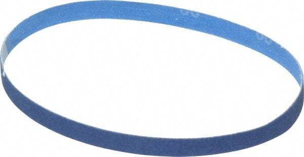 Norton - 1/2" Wide x 18" OAL, 80 Grit, Zirconia Alumina Abrasive Belt - Zirconia Alumina, Medium, Coated, X Weighted Cloth Backing, Series R823 - Top Tool & Supply