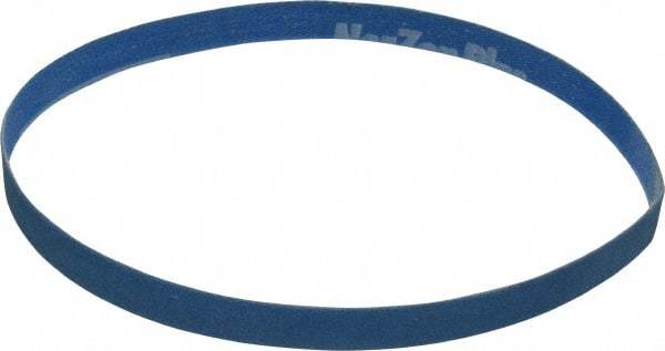 Norton - 1/2" Wide x 18" OAL, 120 Grit, Zirconia Alumina Abrasive Belt - Zirconia Alumina, Fine, Coated, X Weighted Cloth Backing, Series R823 - Top Tool & Supply