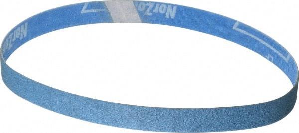 Norton - 3/4" Wide x 20-1/2" OAL, 80 Grit, Zirconia Alumina Abrasive Belt - Zirconia Alumina, Medium, Coated, X Weighted Cloth Backing, Series R823 - Top Tool & Supply