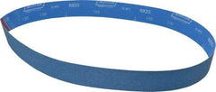 Norton - 2" Wide x 48" OAL, 120 Grit, Zirconia Alumina Abrasive Belt - Zirconia Alumina, Fine, Coated, X Weighted Cloth Backing, Series R823 - Top Tool & Supply