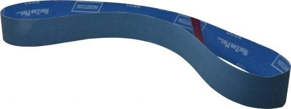 Norton - 2" Wide x 48" OAL, 150 Grit, Zirconia Alumina Abrasive Belt - Zirconia Alumina, Very Fine, Coated, X Weighted Cloth Backing - Top Tool & Supply