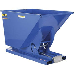 Vestil - 6,000 Lb Load Capacity, 1 1/2 Cu Yd, Steel Self-Dumping Hopper - 43-1/4" Wide x 69" Long x 52" High, Powder Coat Blue - Top Tool & Supply