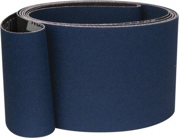 Norton - 3" Wide x 132" OAL, 36 Grit, Zirconia Alumina Abrasive Belt - Zirconia Alumina, Very Coarse, Coated, Y Weighted Cloth Backing, Series R824 - Top Tool & Supply