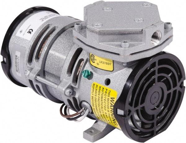 Gast - Diaphragm-Type Vacuum Pumps Horsepower: 1/16 Cubic Feet per Minute: 0.70 - Top Tool & Supply