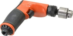 Dotco - 1/4" Keyed Chuck - Pistol Grip Handle, 3,200 RPM, 0.4 hp, 90 psi - Top Tool & Supply