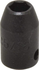 Proto - 3/8" Drive 5/16" Standard Impact Socket - 6 Points, 1-3/32" OAL - Top Tool & Supply