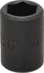 Proto - 3/8" Drive 3/8" Standard Impact Socket - 6 Points, 1-3/32" OAL - Top Tool & Supply