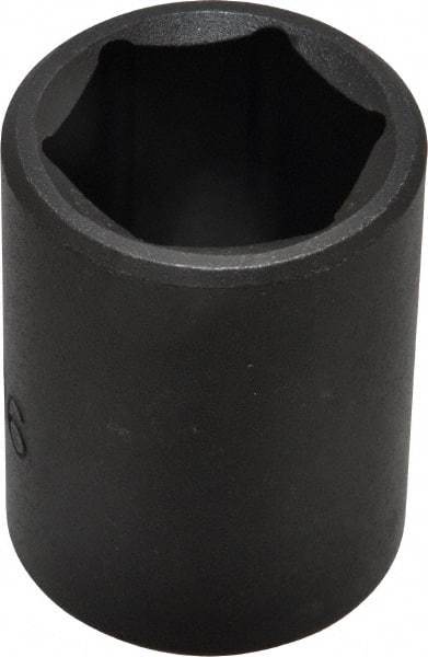 Proto - 1/2" Drive 15/16" Standard Impact Socket - 6 Points, 1-3/4" OAL - Top Tool & Supply