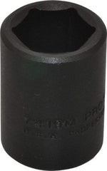 Proto - 1/2" Drive 19mm Standard Impact Socket - 6 Points, 1-1/2" OAL - Top Tool & Supply