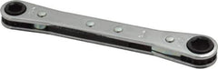 Proto - 1/4" x 5/16" 6 Point Ratcheting Box Wrench - Double End, 4-9/32" OAL, Steel - Top Tool & Supply