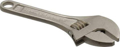 Proto - 1/2" Jaw Capacity, 4" Locking Adjustable Wrench - Steel, Chrome Finish - Top Tool & Supply