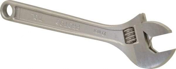 Proto - 1-5/16" Jaw Capacity, 10" Locking Adjustable Wrench - Steel, Chrome Finish - Top Tool & Supply