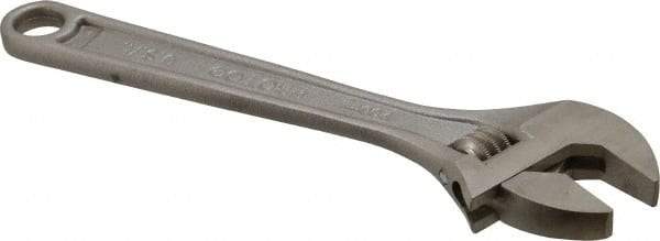 Proto - 1-1/8" Jaw Capacity, 8" Standard Adjustable Wrench - Steel, Chrome Finish - Top Tool & Supply